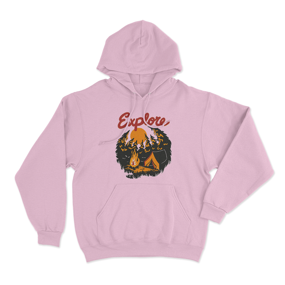Explore Unisex Hoodie Pink Explore Unisex Hoodie Pink