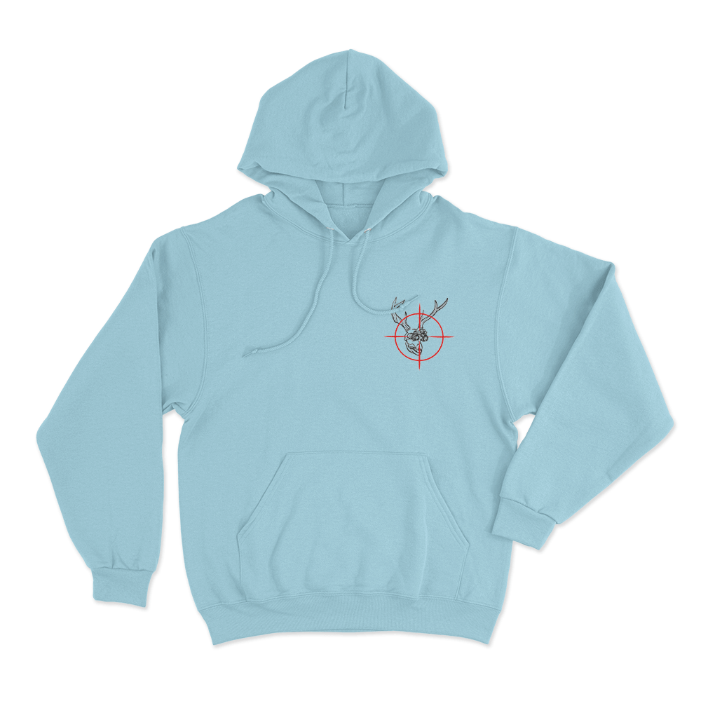 Hunter Skull Target Unisex Hoodie Sky Blue Hunter Skull Target Unisex Hoodie Sky Blue