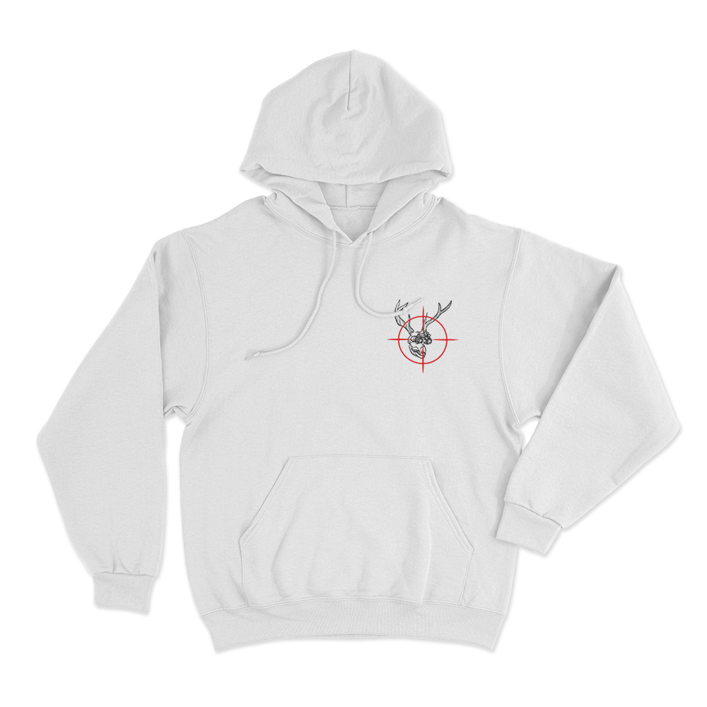 Hunter Skull Target Unisex Hoodie White Hunter Skull Target Unisex Hoodie White