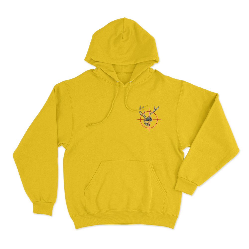 Hunter Skull Target Unisex Hoodie Yellow Hunter Skull Target Unisex Hoodie Yellow