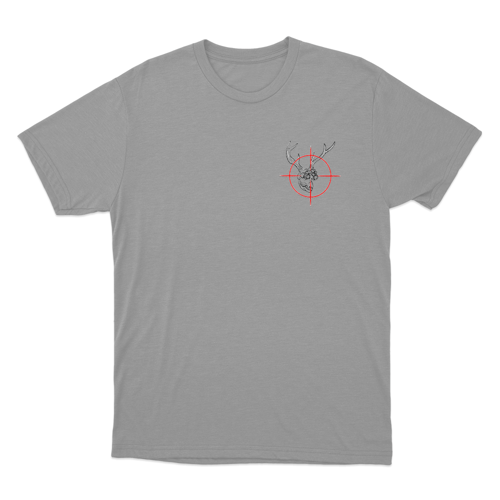 Hunter Skull Target Unisex T Shirt Grey Hunter Skull Target Unisex T Shirt Grey