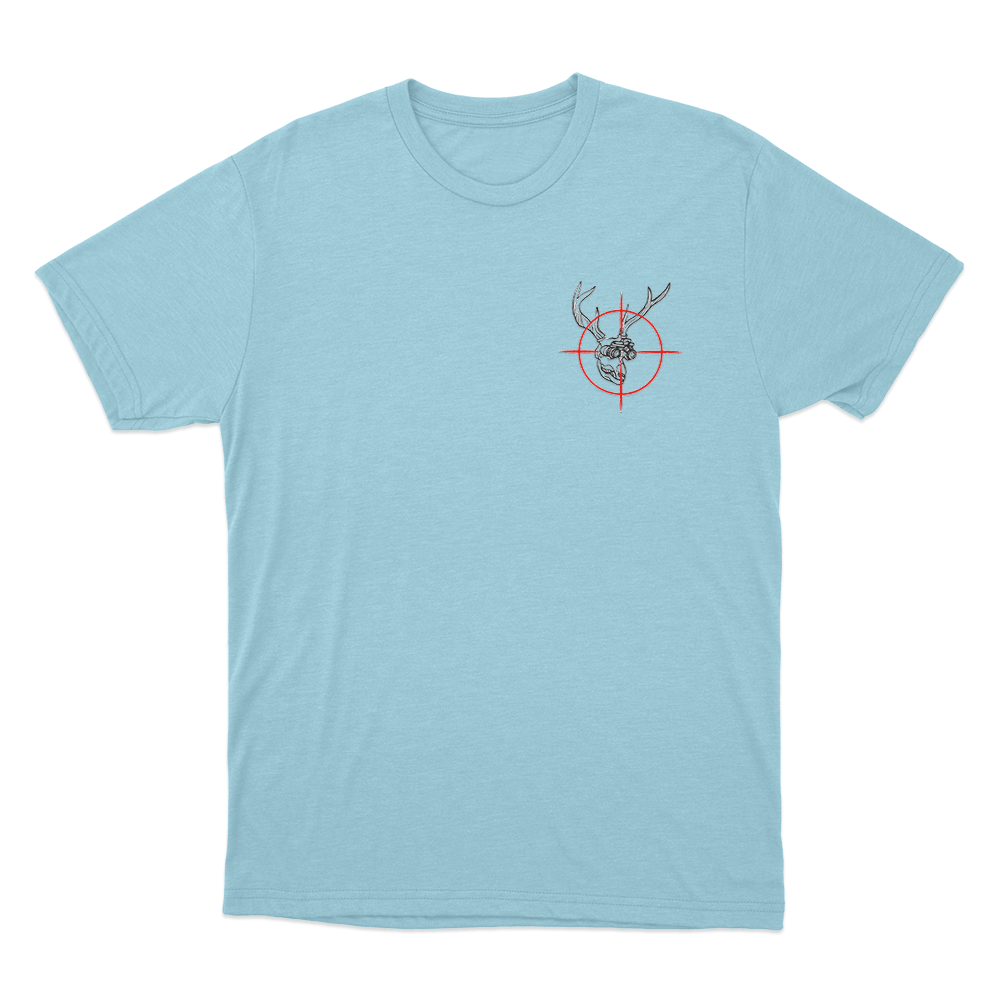 Hunter Skull Target Unisex T Shirt Sky Blue Hunter Skull Target Unisex T Shirt Sky Blue