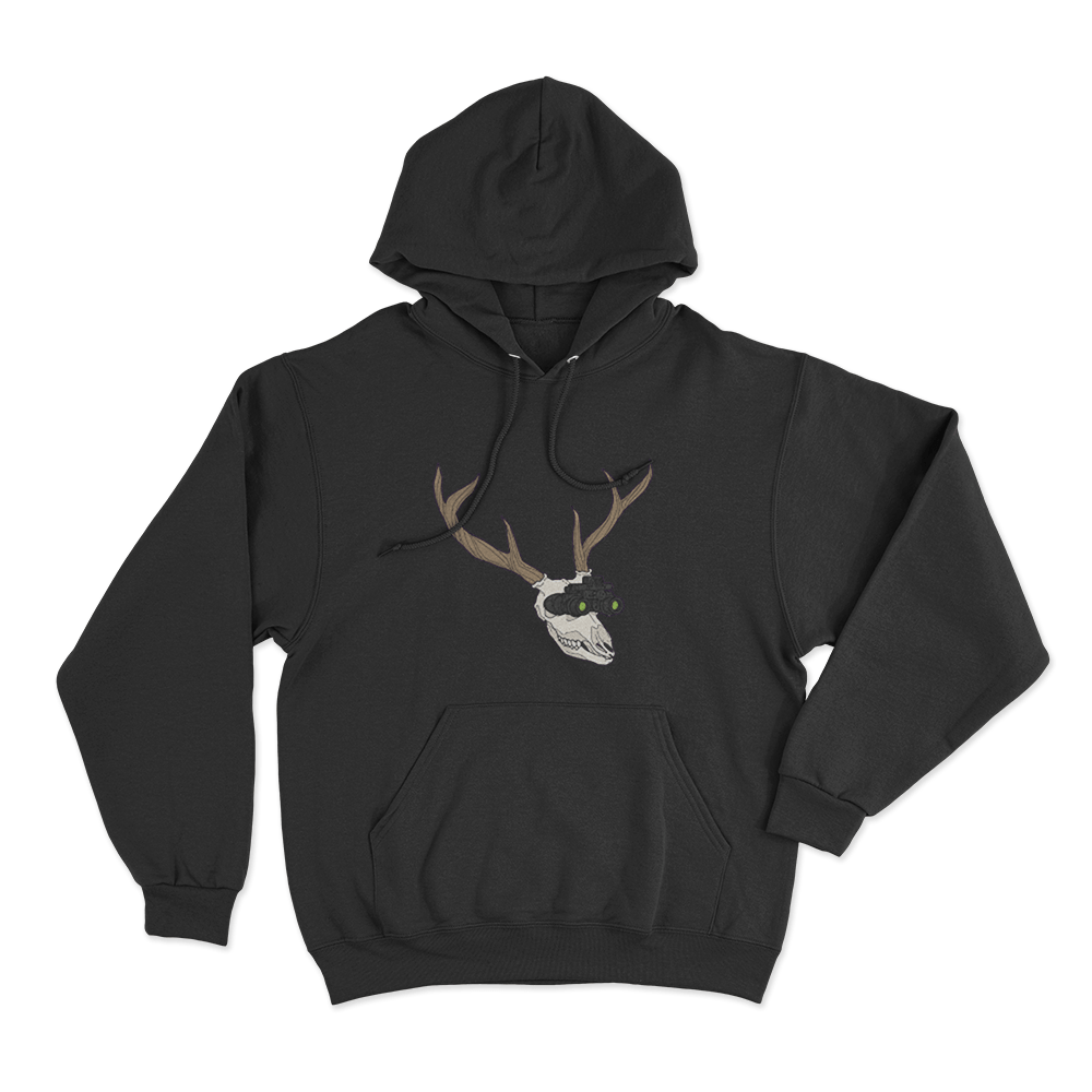 Wendigoon Antler Skull Logo Unisex Hoodie Black Wendigoon Antler Skull Logo Unisex Hoodie Black
