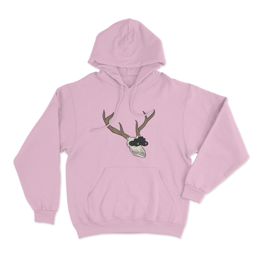 Wendigoon Antler Skull Logo Unisex Hoodie Pink Wendigoon Antler Skull Logo Unisex Hoodie Pink