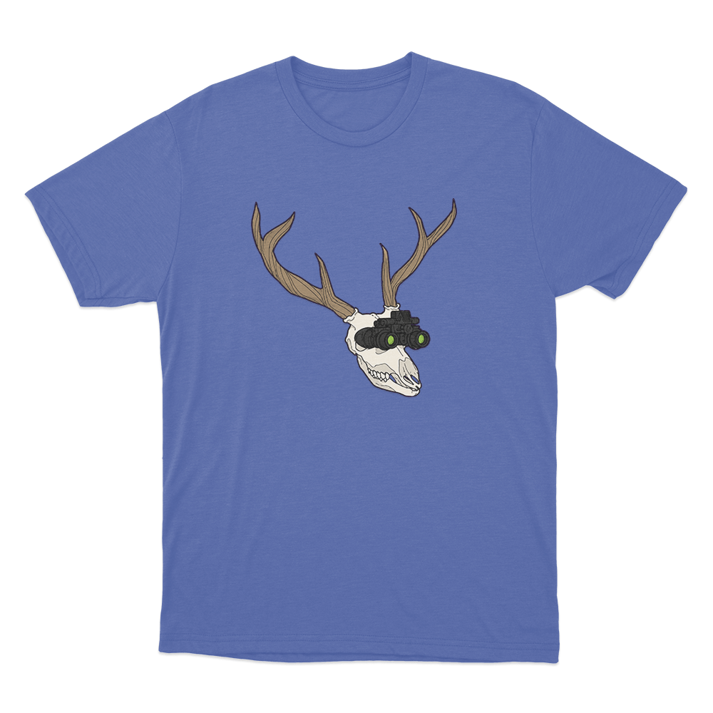 Wendigoon Antler Skull Logo Unisex T Shirt Blue Wendigoon Antler Skull Logo Unisex T Shirt Blue