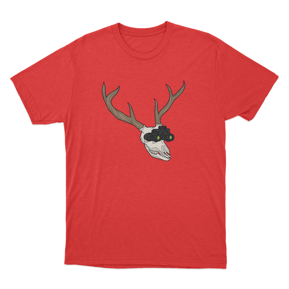 Wendigoon Antler Skull Logo Unisex T Shirt Red Wendigoon Antler Skull Logo Unisex T Shirt Red