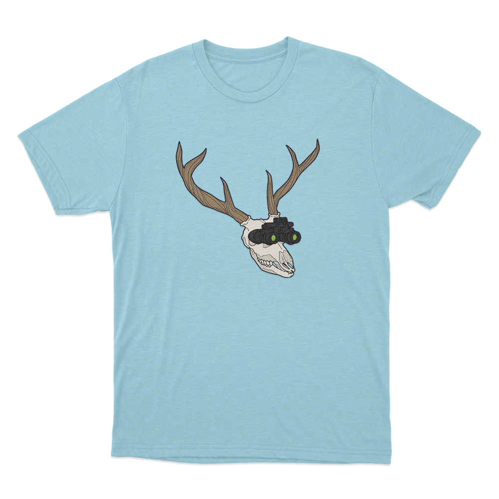 Wendigoon Antler Skull Logo Unisex T Shirt Sky Blue Wendigoon Antler Skull Logo Unisex T Shirt Sky Blue