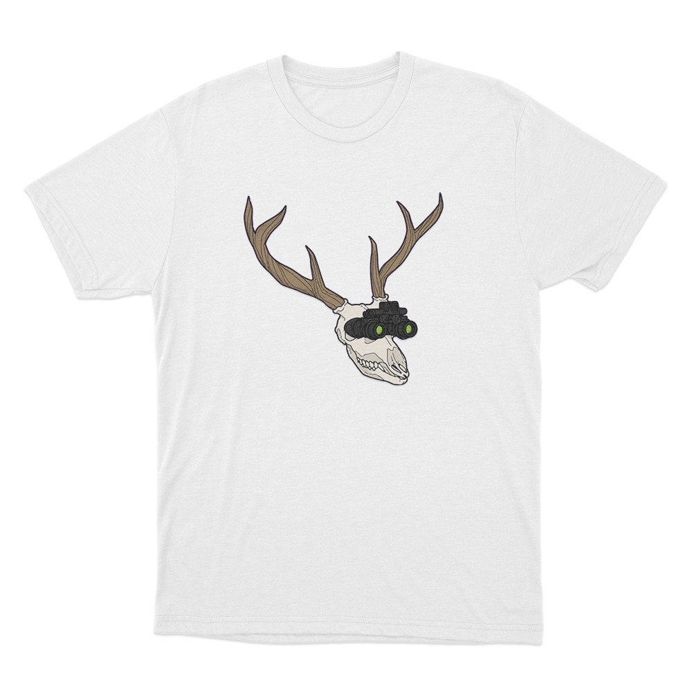 Wendigoon Antler Skull Logo Unisex T Shirt White Wendigoon Antler Skull Logo Unisex T Shirt White