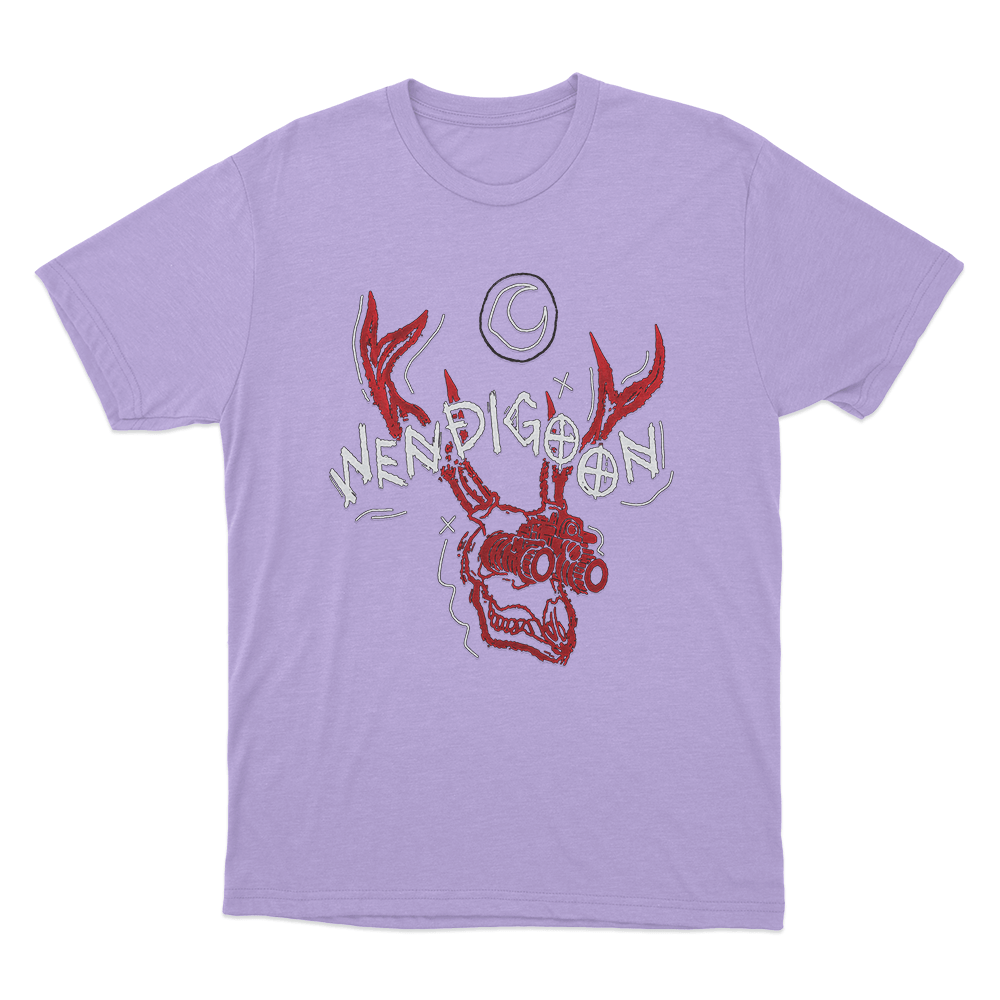 Wendigoon Antler Skull Unisex T Shirt Purple Wendigoon Antler Skull Unisex T Shirt Purple