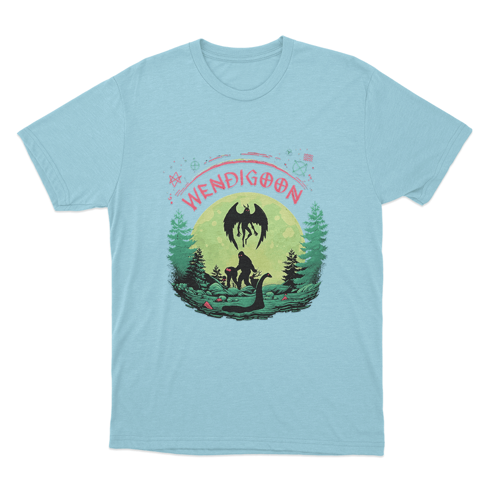 Wendigoon Forest Creature Unisex T Shirt Sky Blue Wendigoon Forest Creature Unisex T Shirt Sky Blue